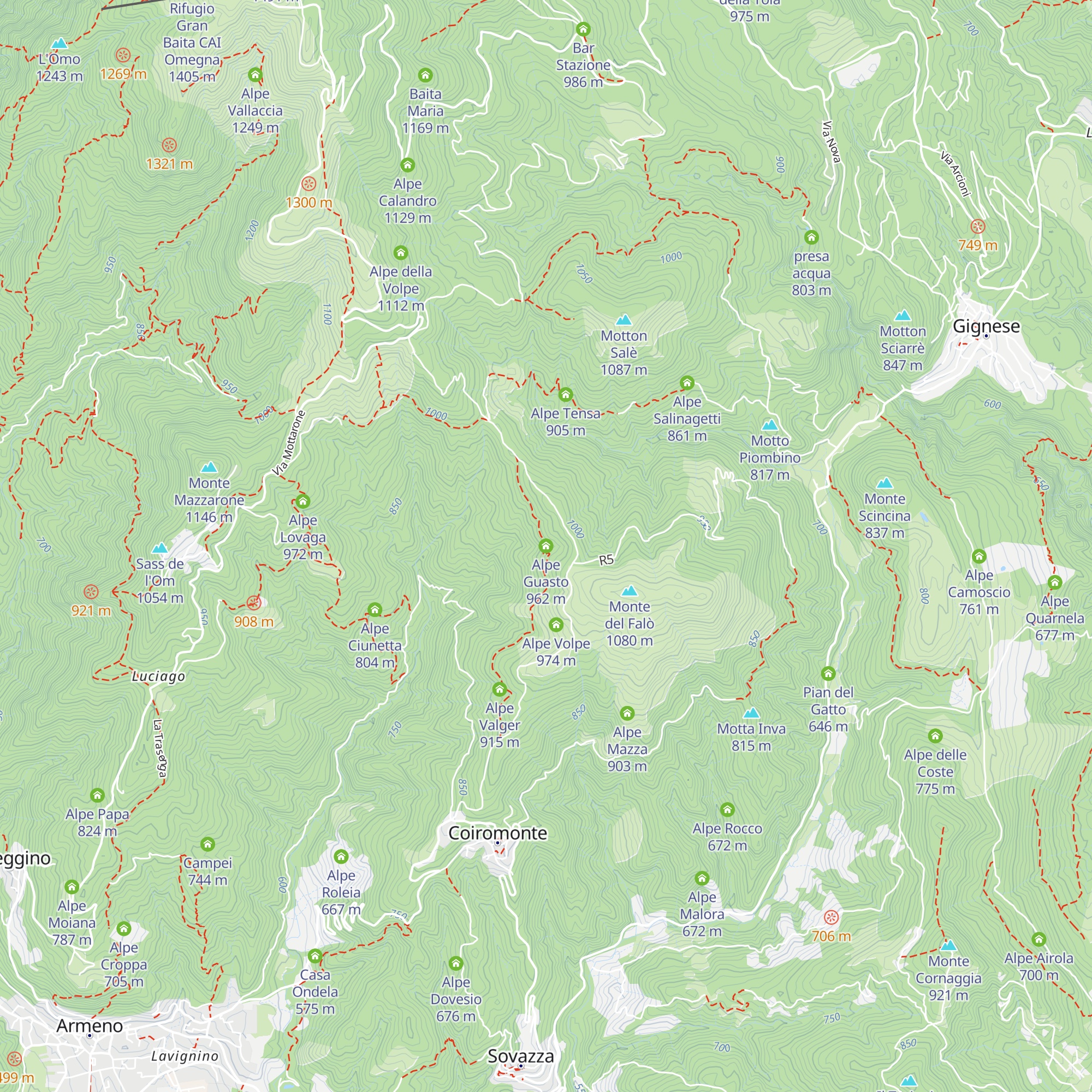 Alpe Guasto map