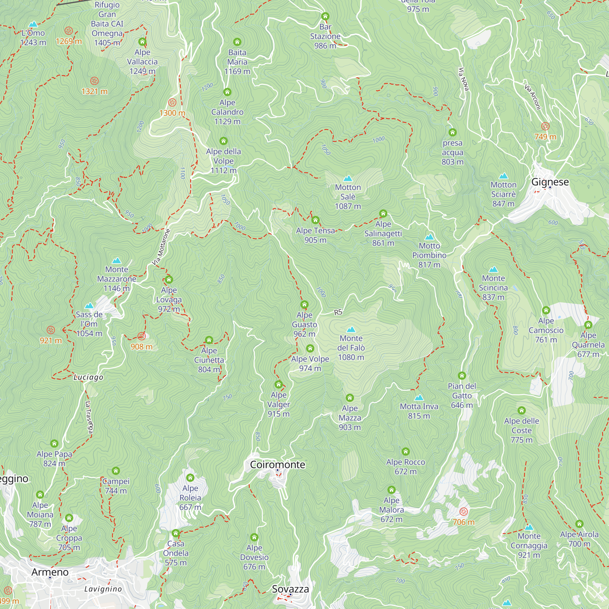 Alpe Guasto map