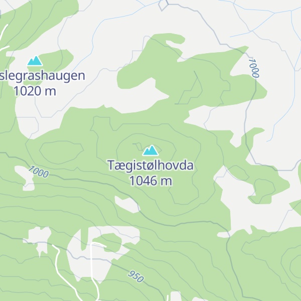 Map of Tægistølhovda