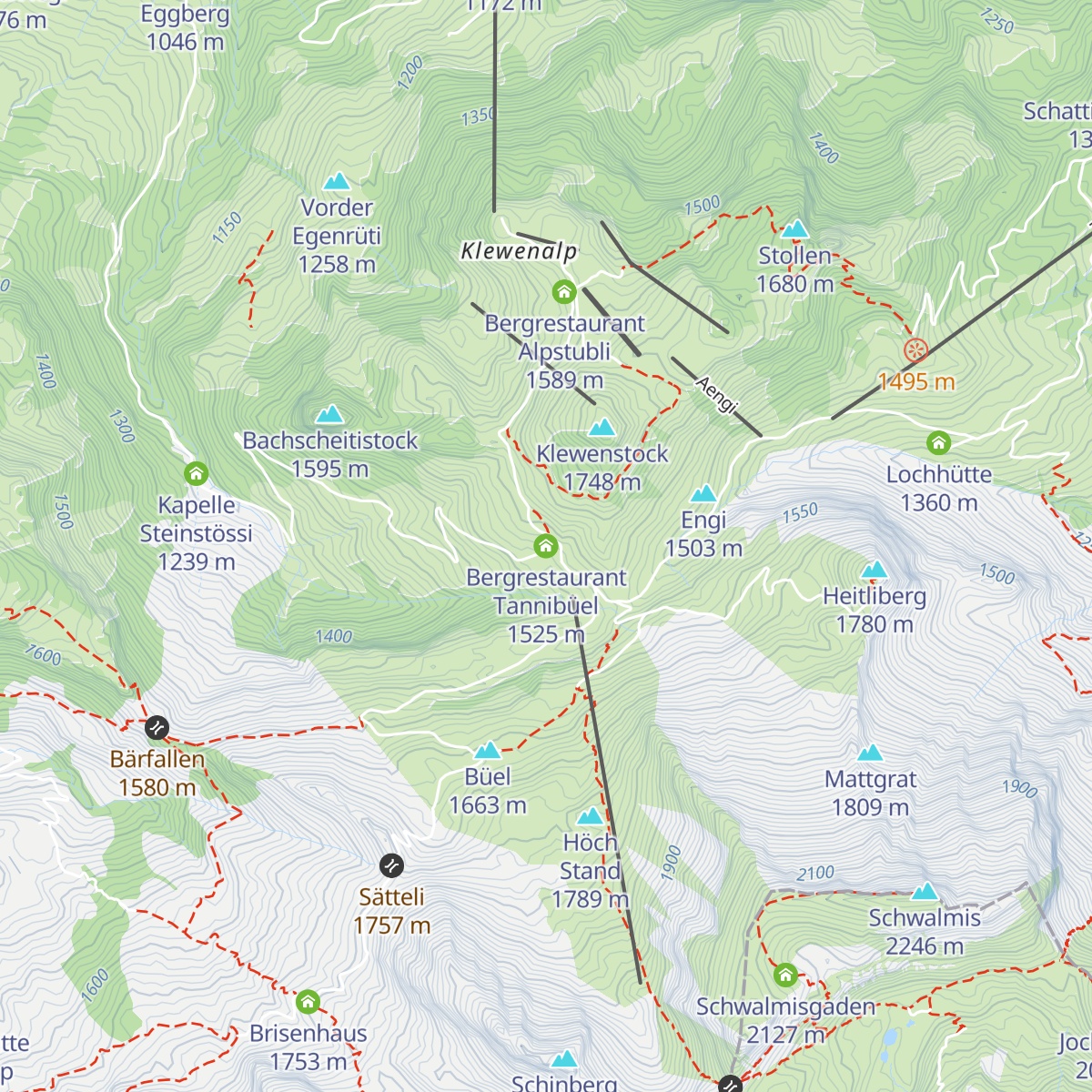 Bergrestaurant Tannibüel map