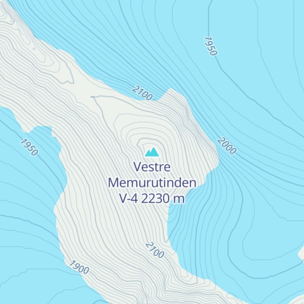 Map of Vestre Memurutinden V-4