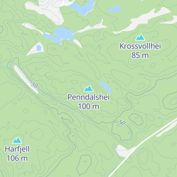 Map of Penndalshei