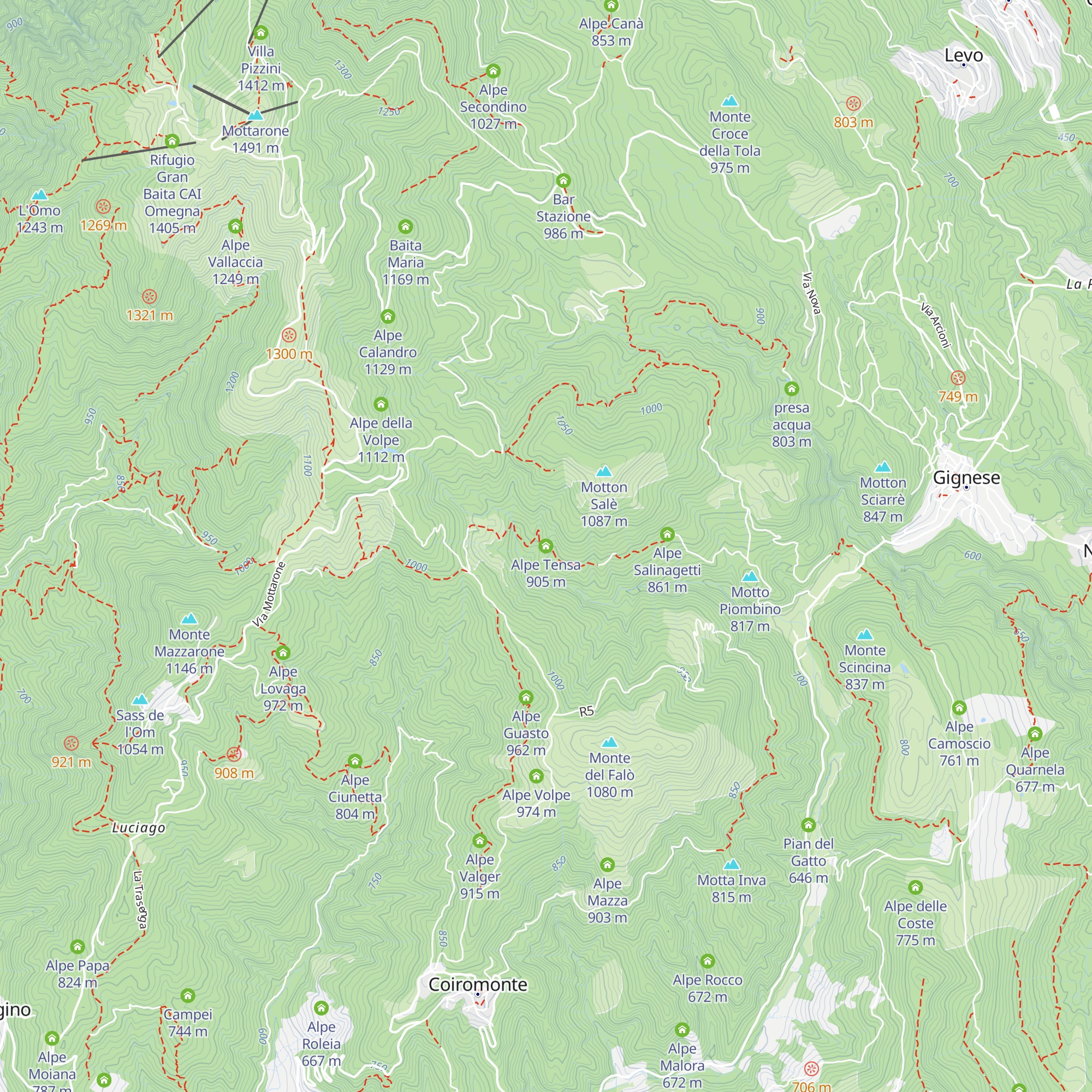 Alpe Tensa map