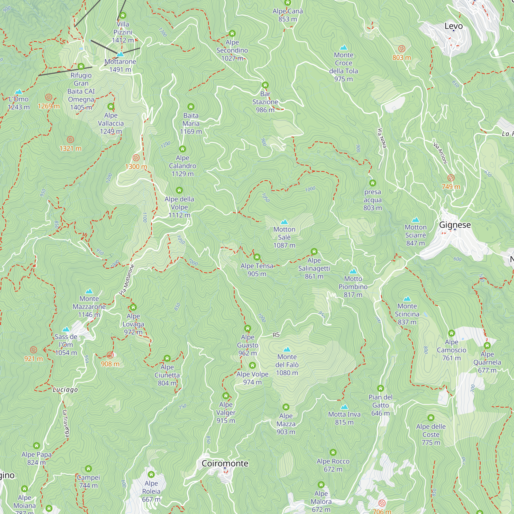 Alpe Tensa map