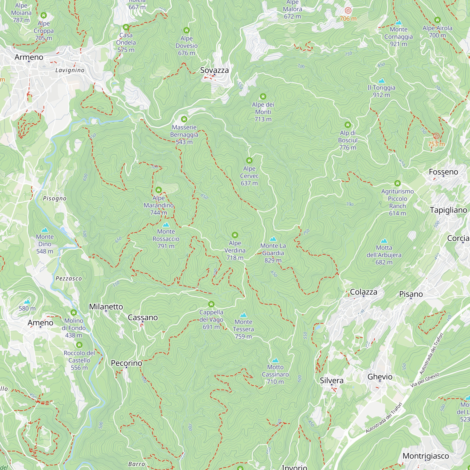 Alpe Verdina map