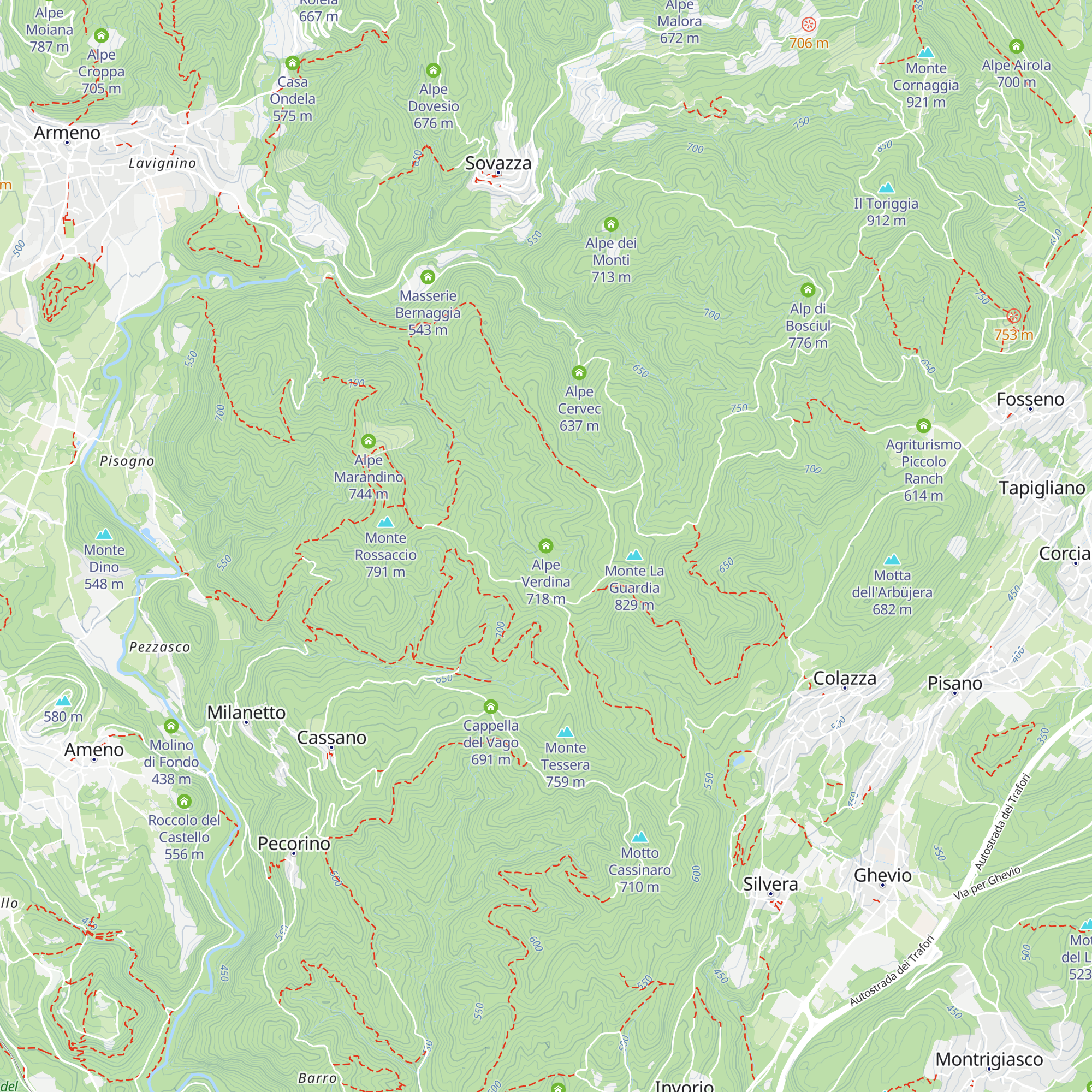 Alpe Verdina map