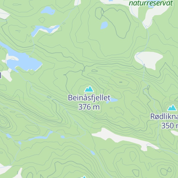 Map of Beinåsfjellet