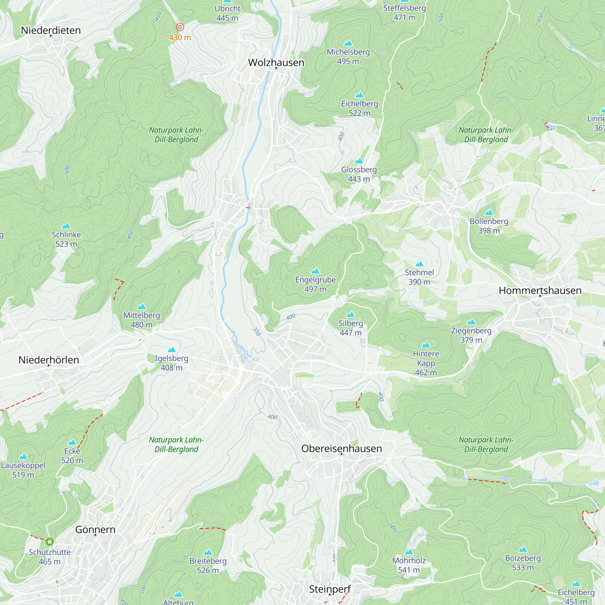 Schutzhütte Niedereisenhausen map