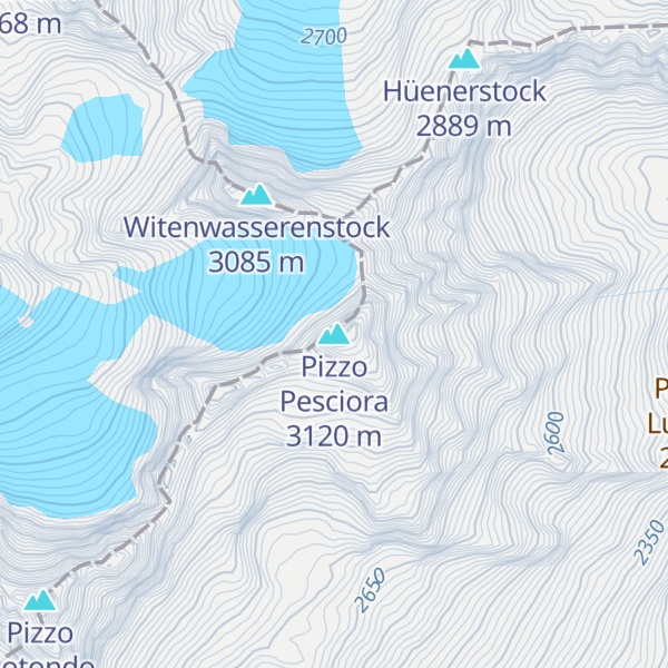 Map of Pizzo Pesciora