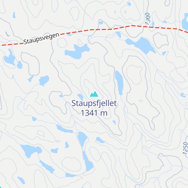 Map of Staupsfjellet