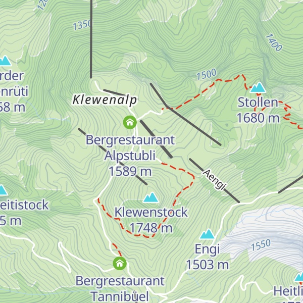 Map of Berggasthaus Klewenstock