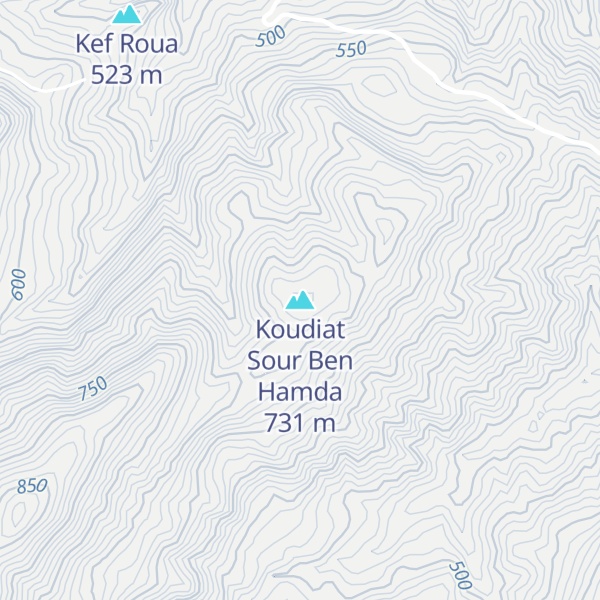 Map of Koudiat Sour Ben Hamda