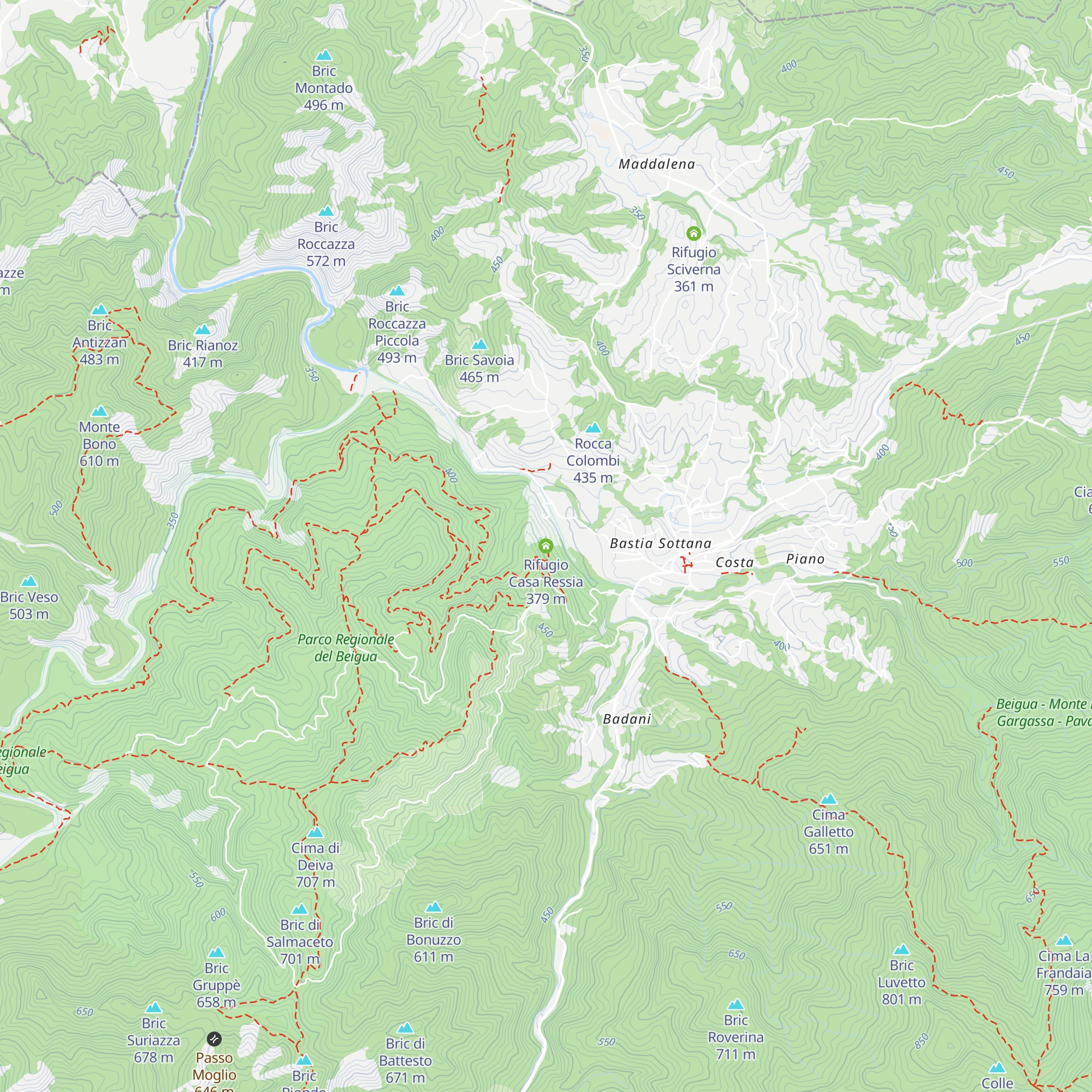 Rifugio Casa Ressia map