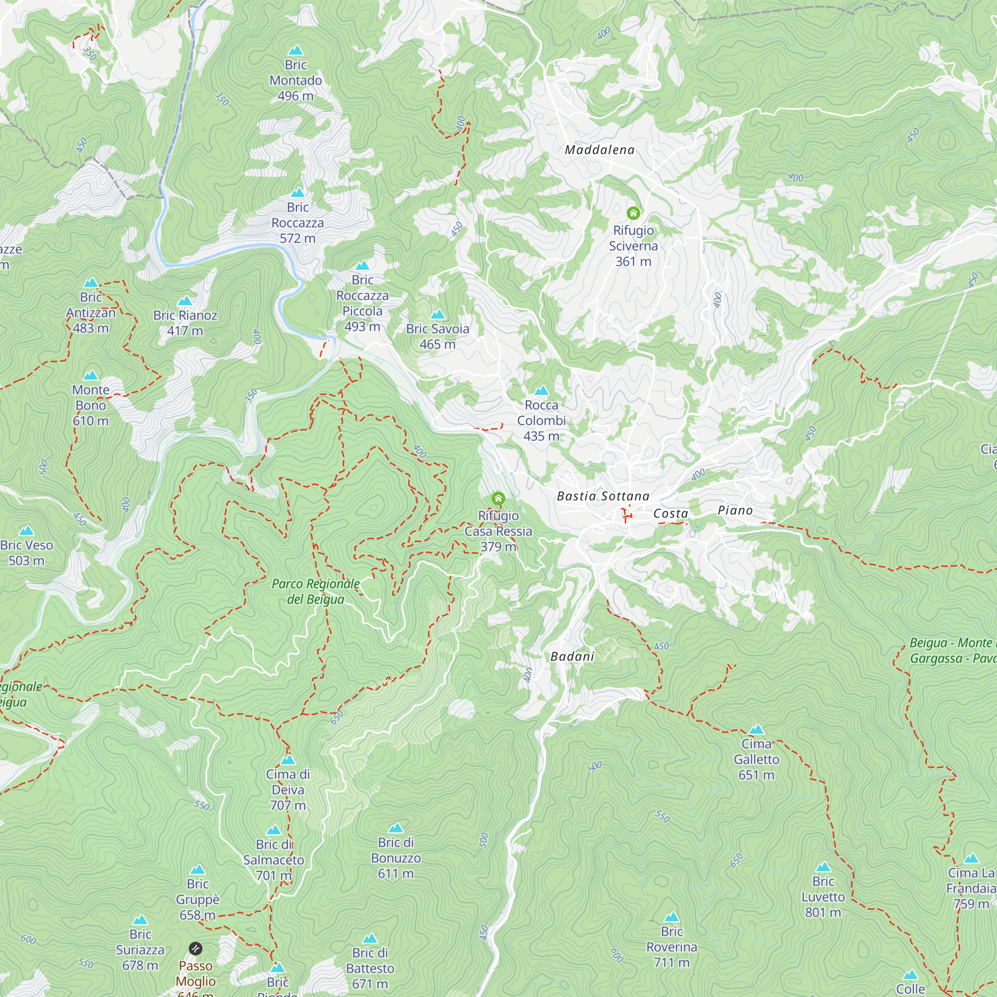 Rifugio Casa Ressia map