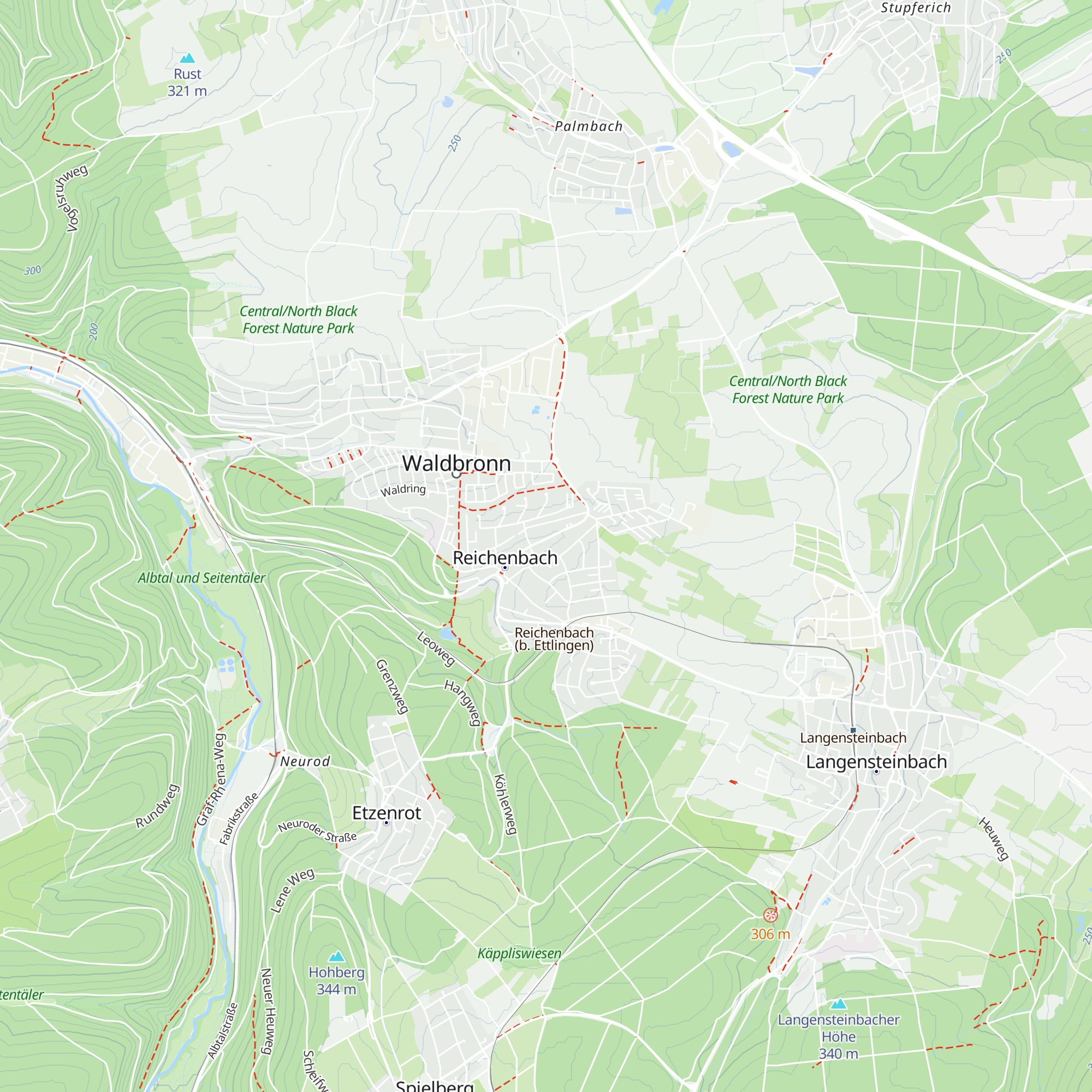 Wanderheim Waldbronn map