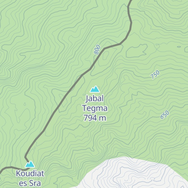 Map of Kef Mzara