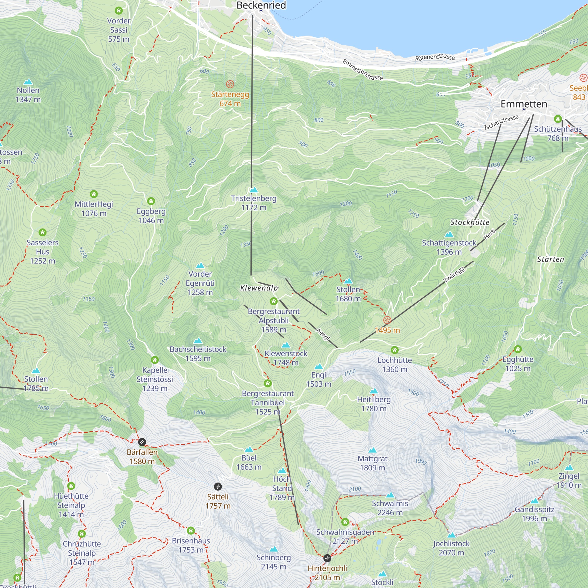 Klewenhütte map