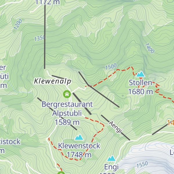 Map of Klewenhütte