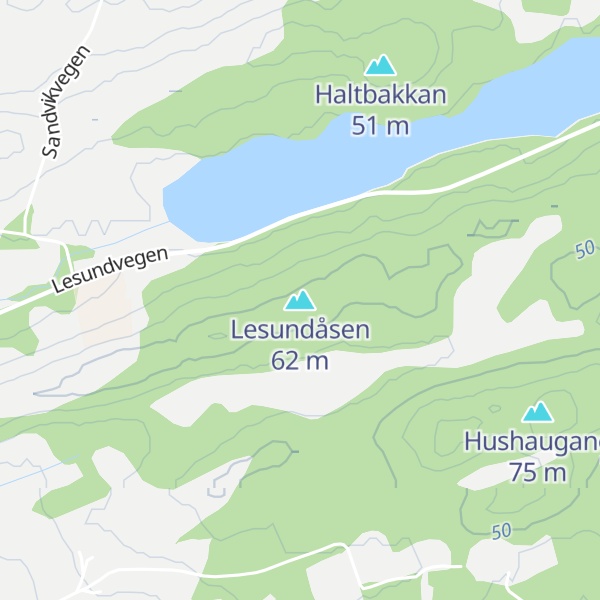 Map of Lesundåsen