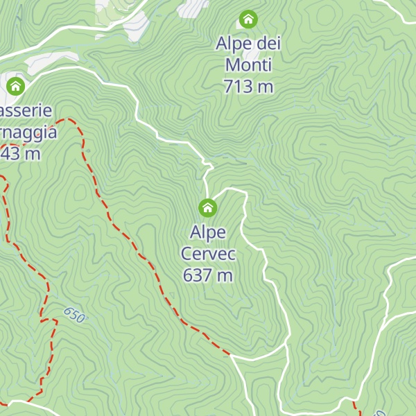 Map of Alpe Cervec