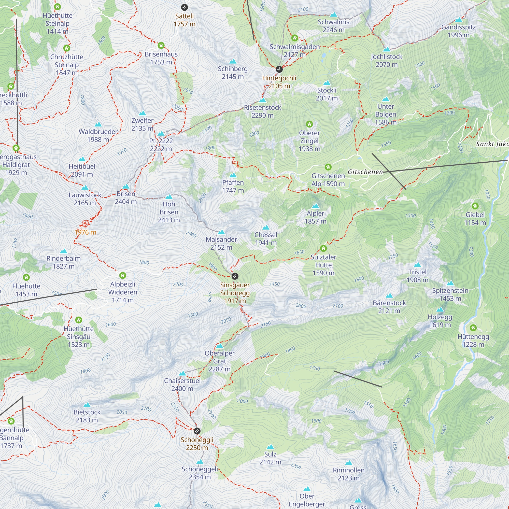 Schonegggaden map