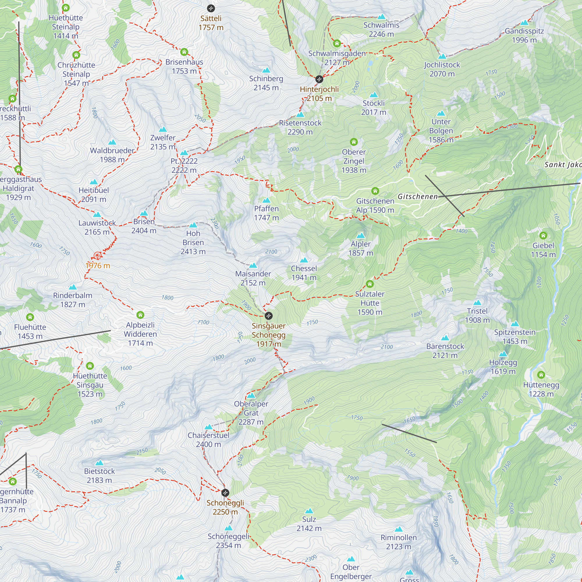 Schonegggaden map