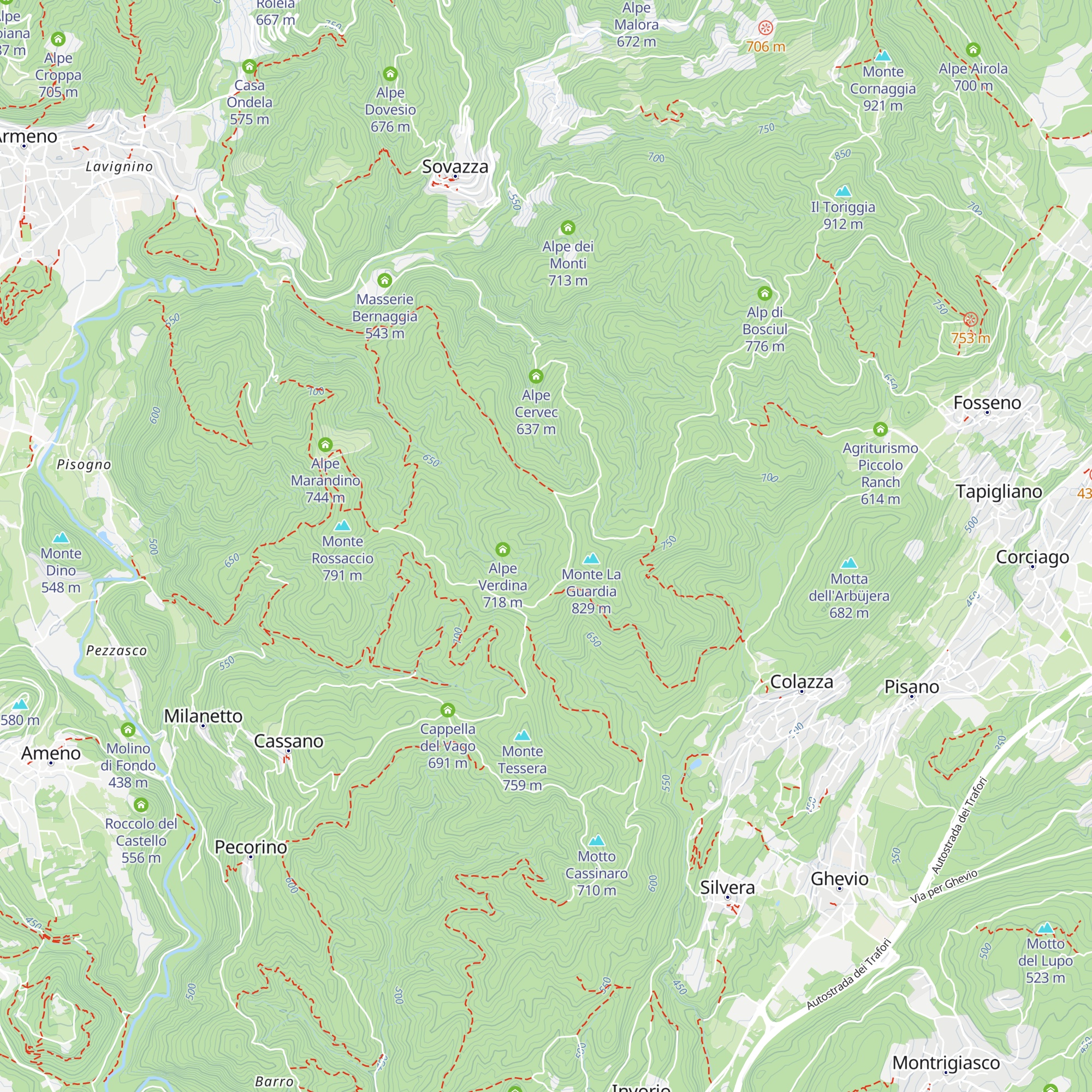 Alpe Gallone map
