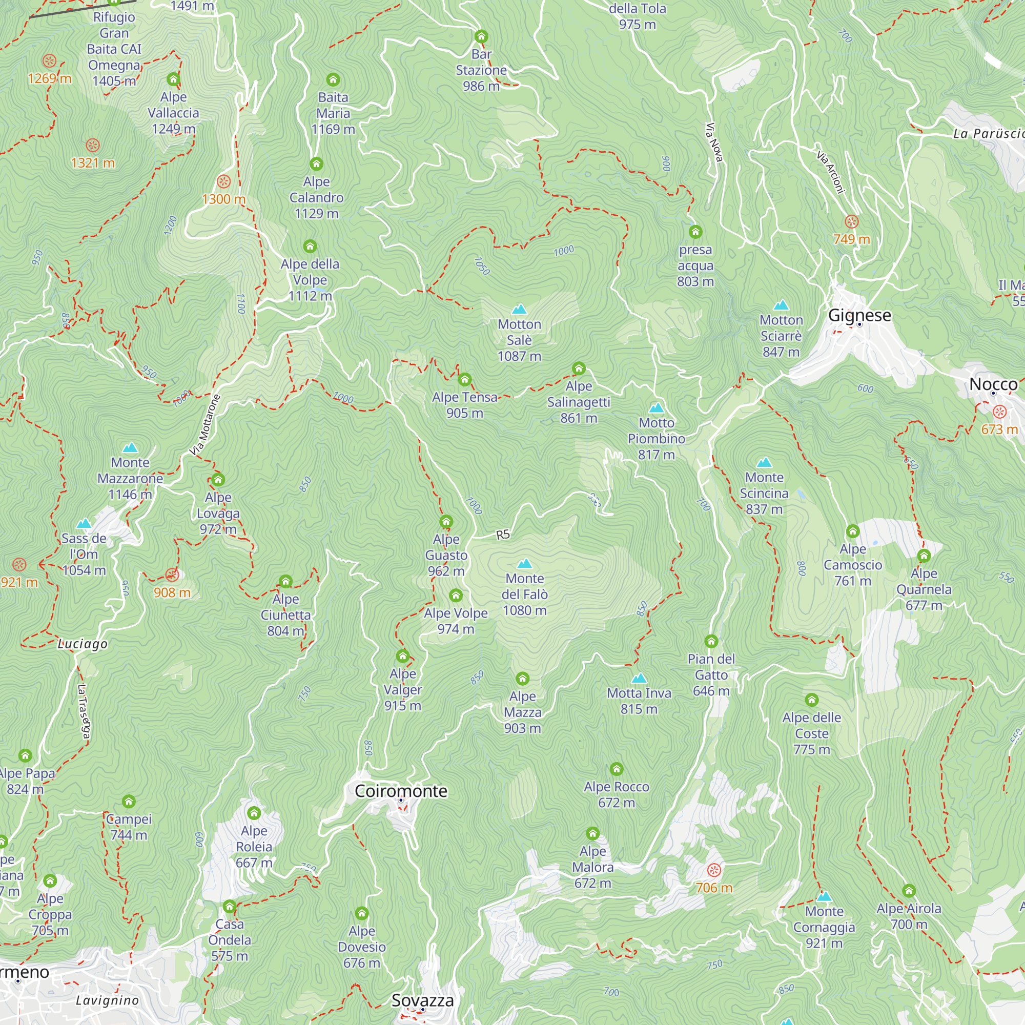 Alpe Fei map