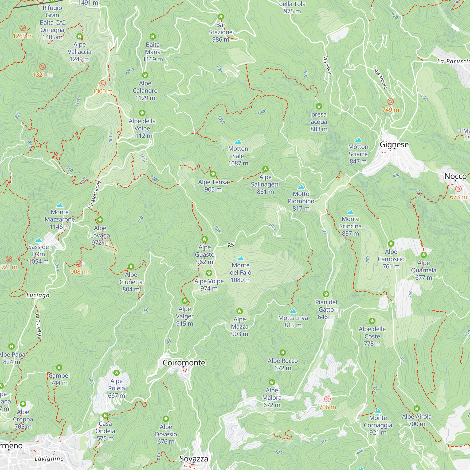 Alpe Fei map