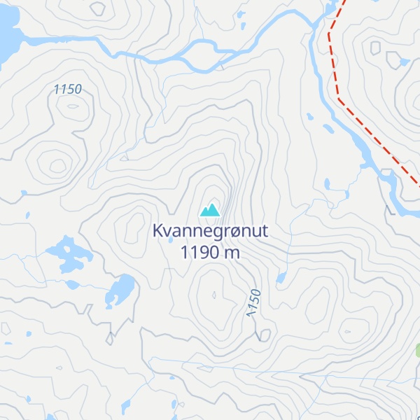 Map of Kvannegrønut