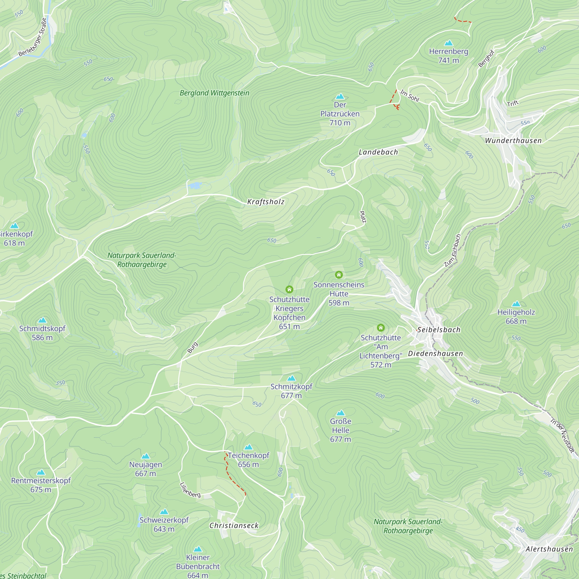 Schutzhütte Kriegers Köpfchen map