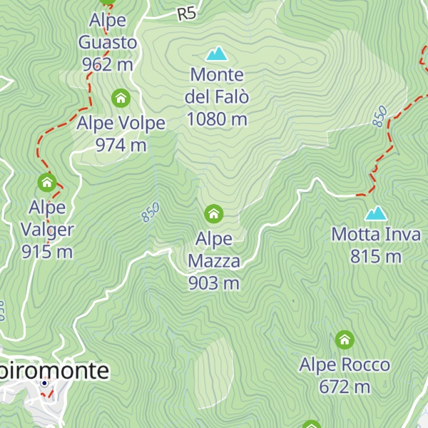 Map of Alpe Mazza