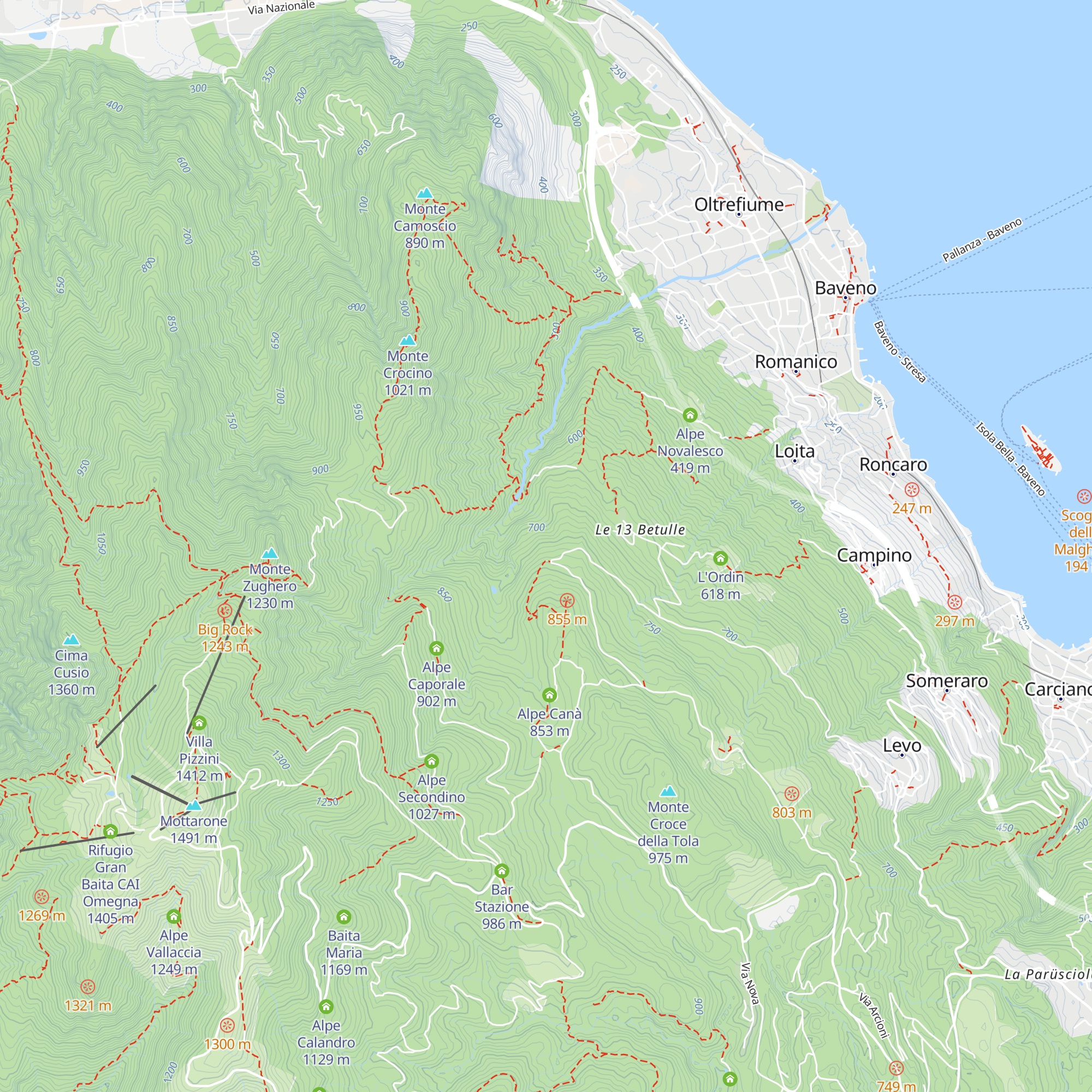 Alpe Piaghe map