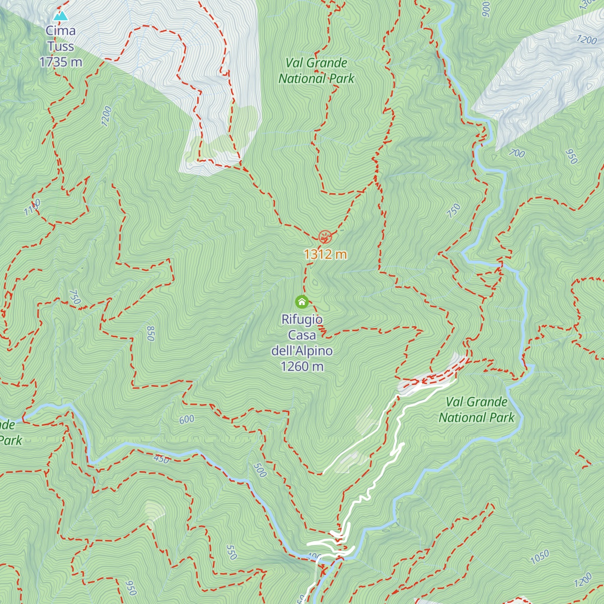 Rifugio Casa dell'Alpino map