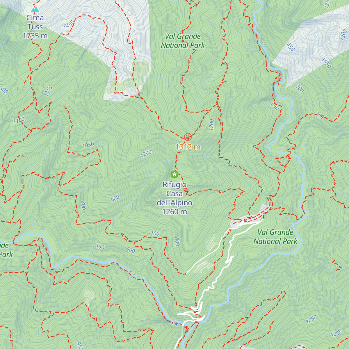 Rifugio Casa dell'Alpino map