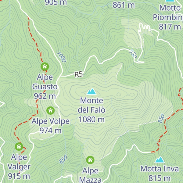 Map of Monte del Falò