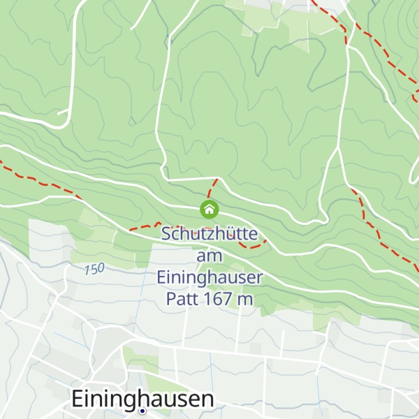Map of Schutzhütte am Eininghauser Patt