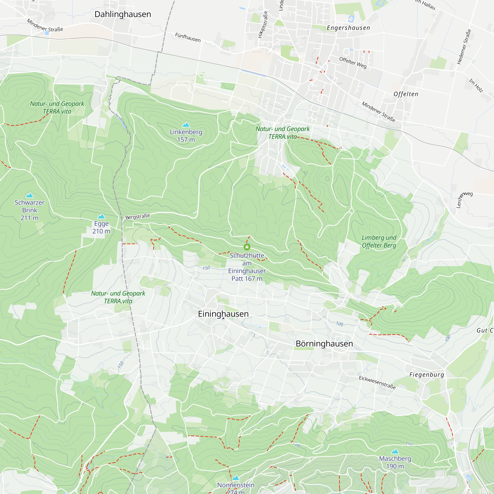 Schutzhütte am Eininghauser Patt map