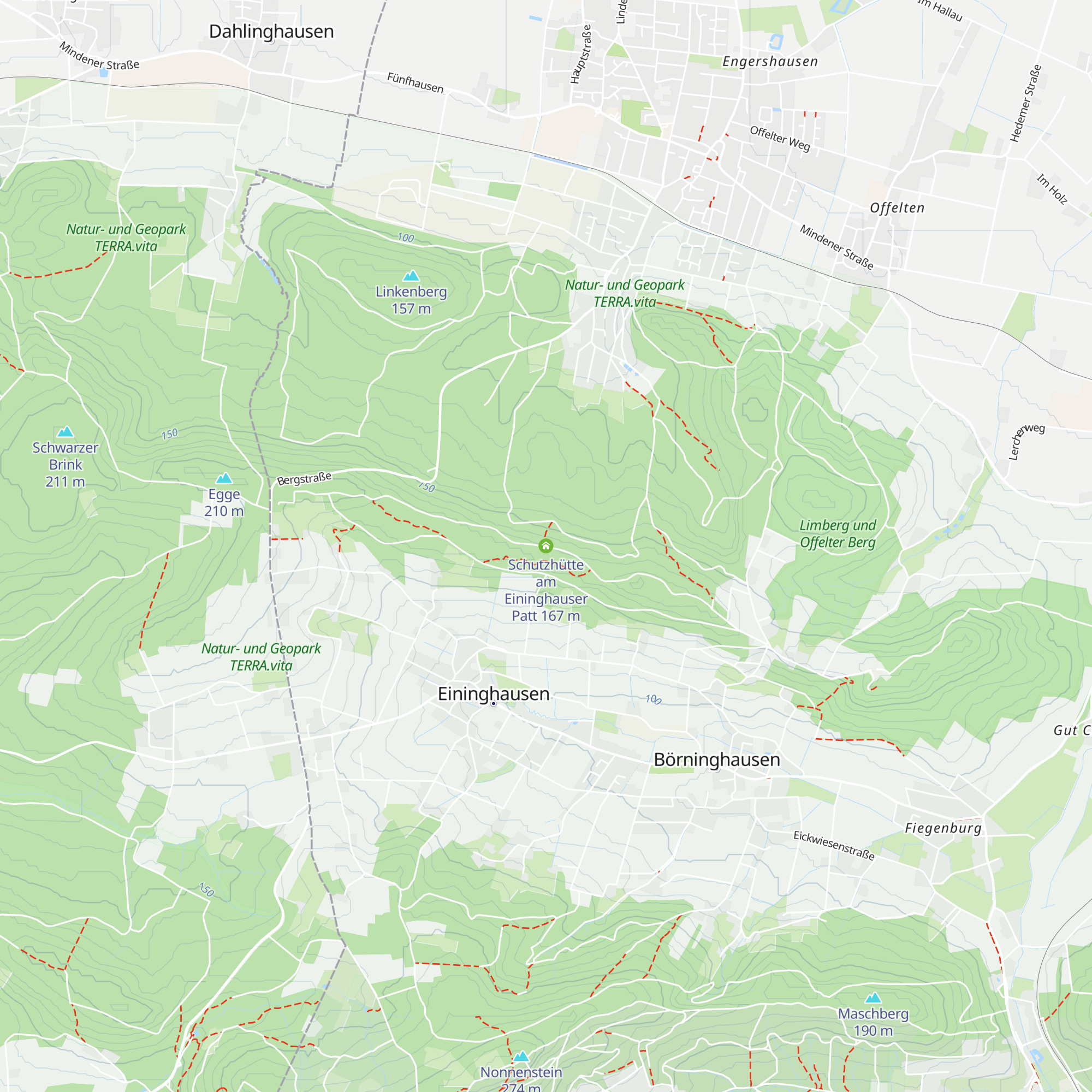 Schutzhütte am Eininghauser Patt map