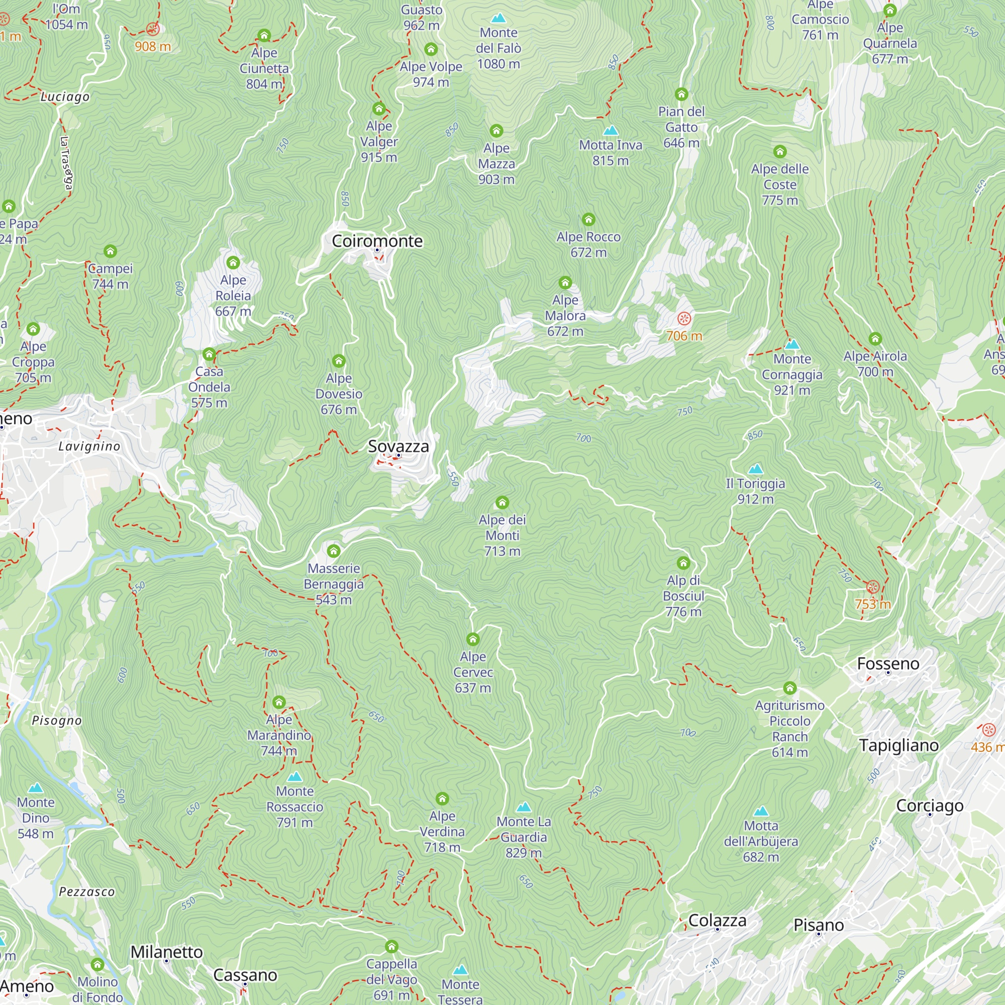 Alpe dei Monti map