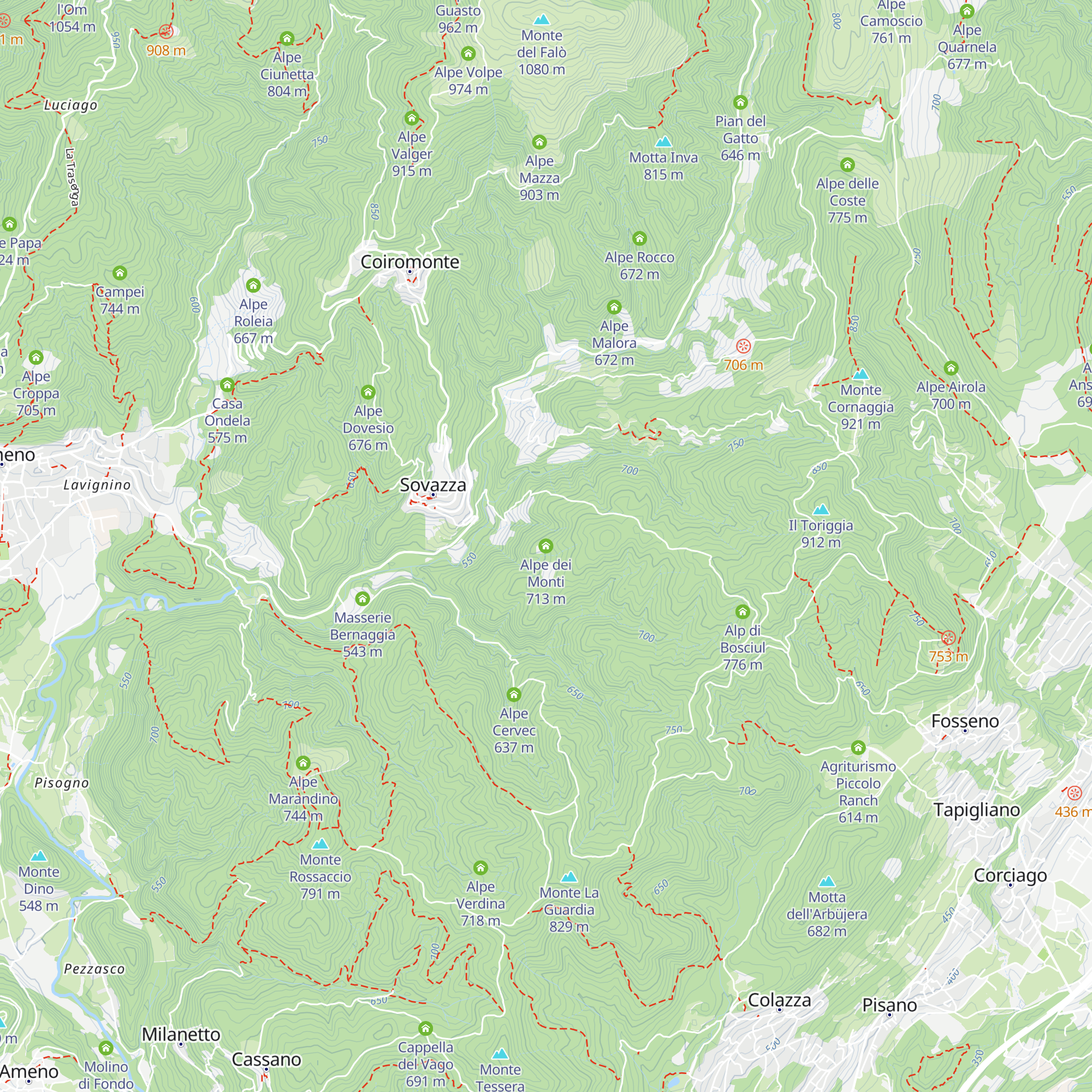 Alpe dei Monti map