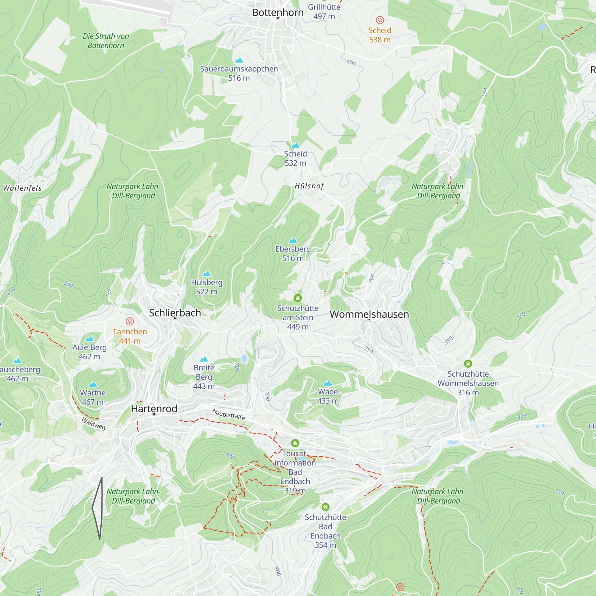 Schutzhütte am Stein map