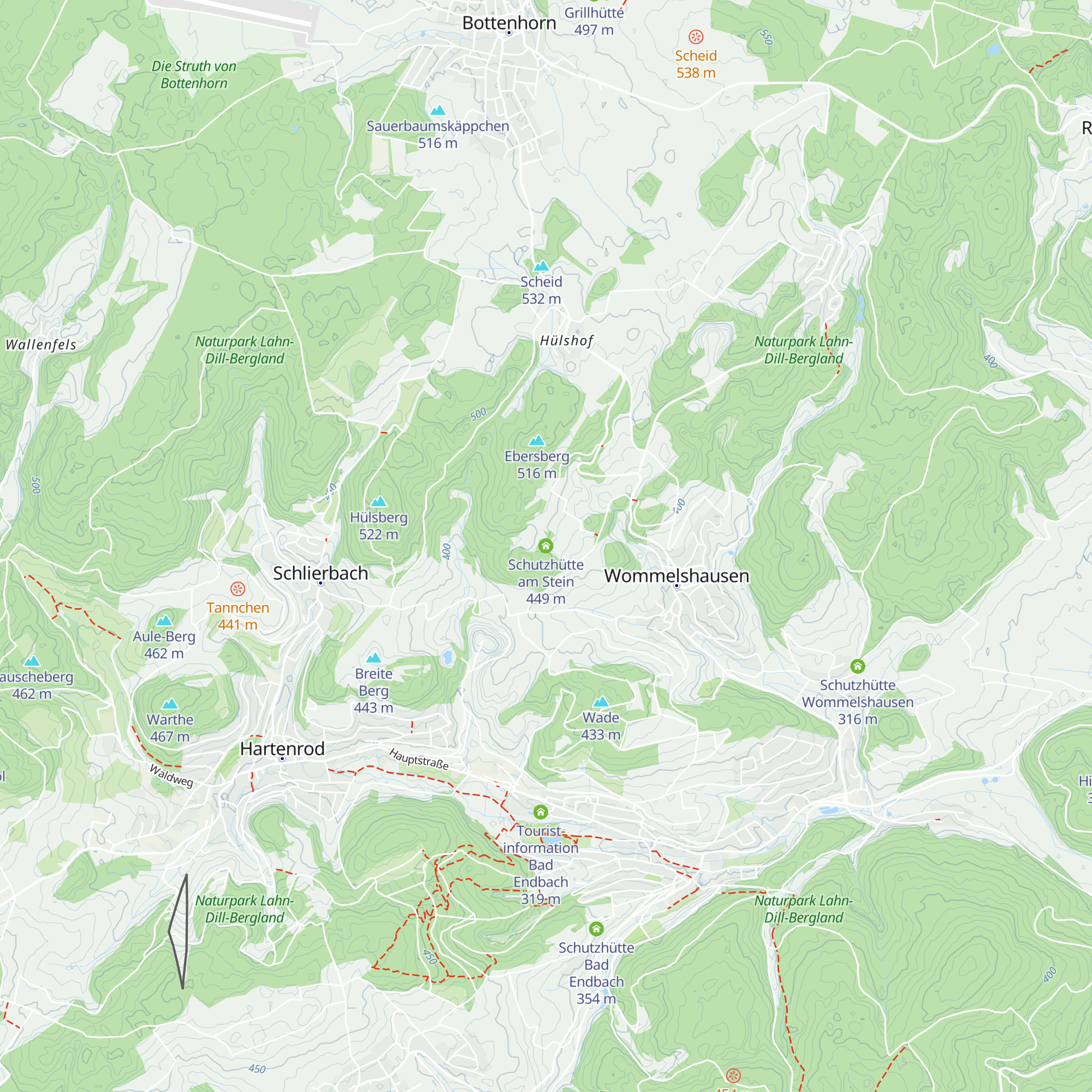 Schutzhütte am Stein map