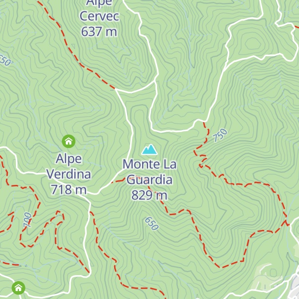 Map of Monte La Guardia