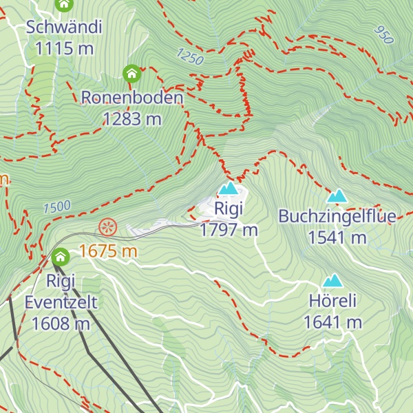 Map of Rigi Kulm