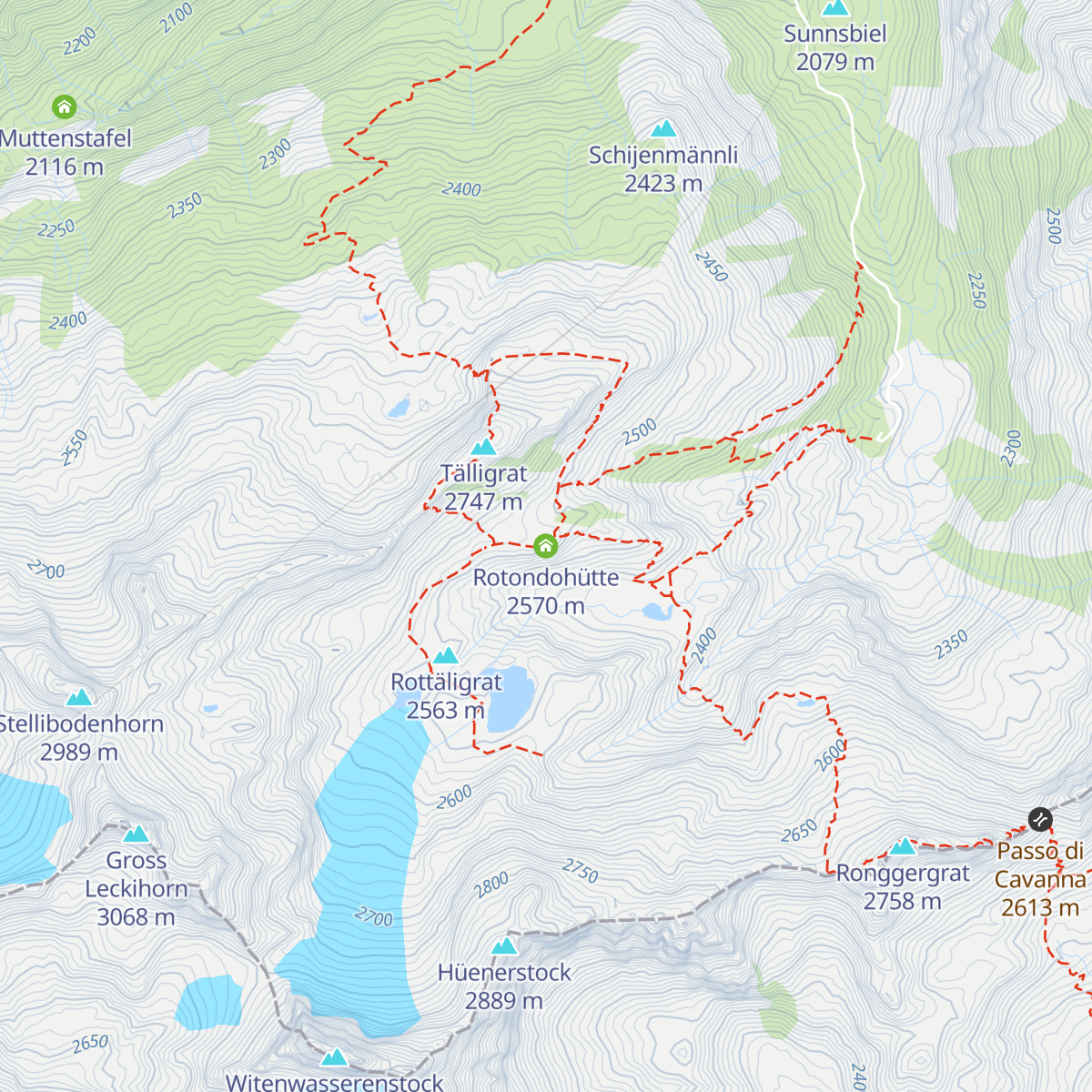 Rotondohütte map