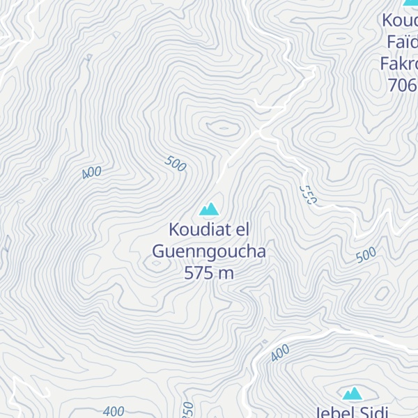 Map of Koudiat el Guenngoucha