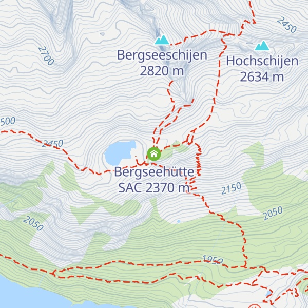 Map of Bergseehütte SAC