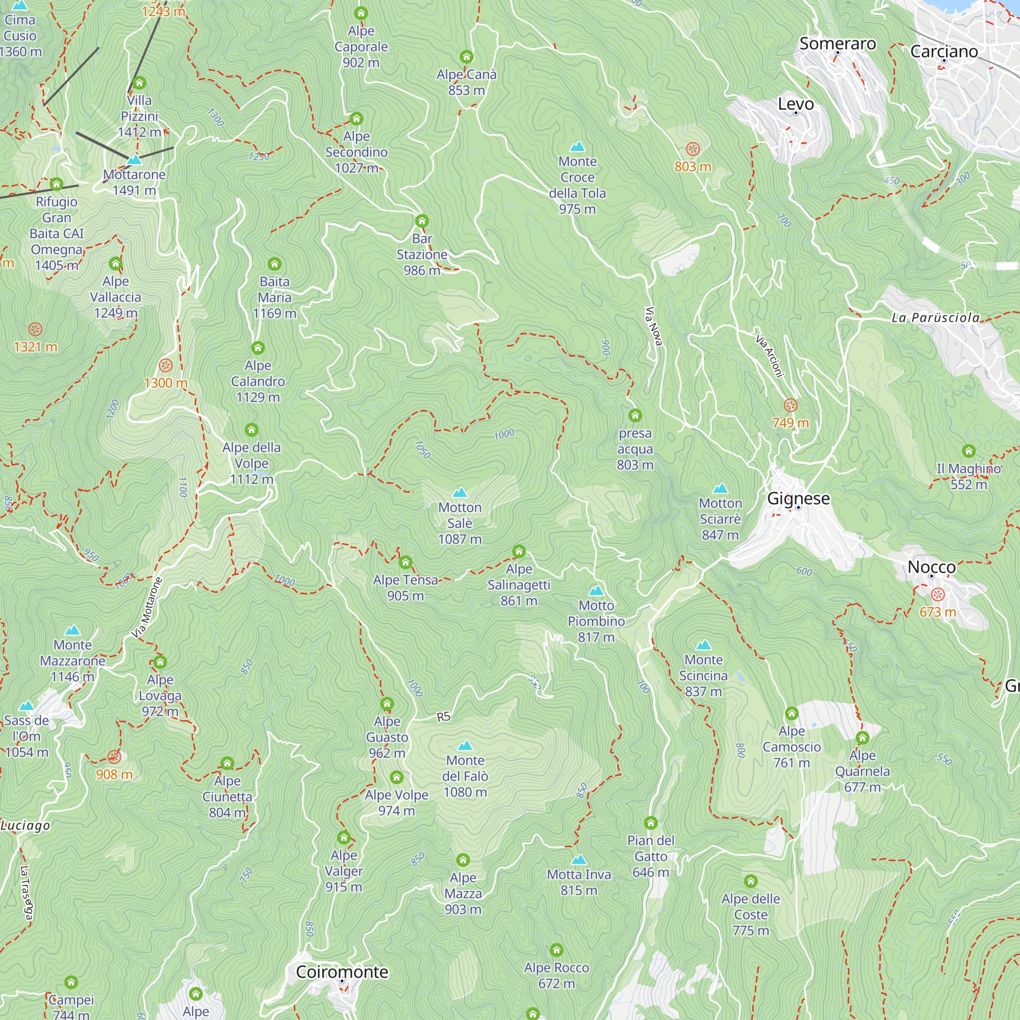 Alpe Ceresole map