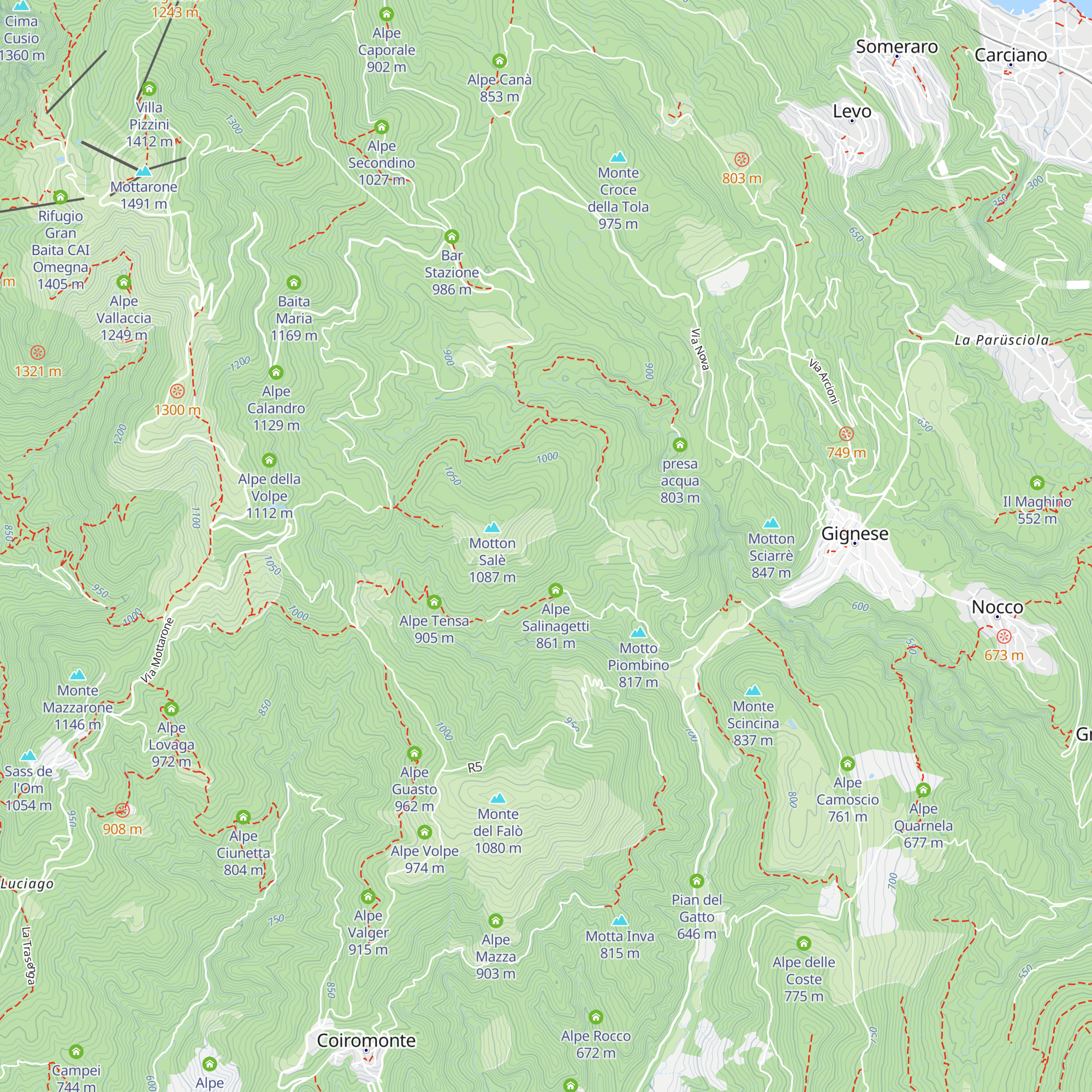Alpe Ceresole map